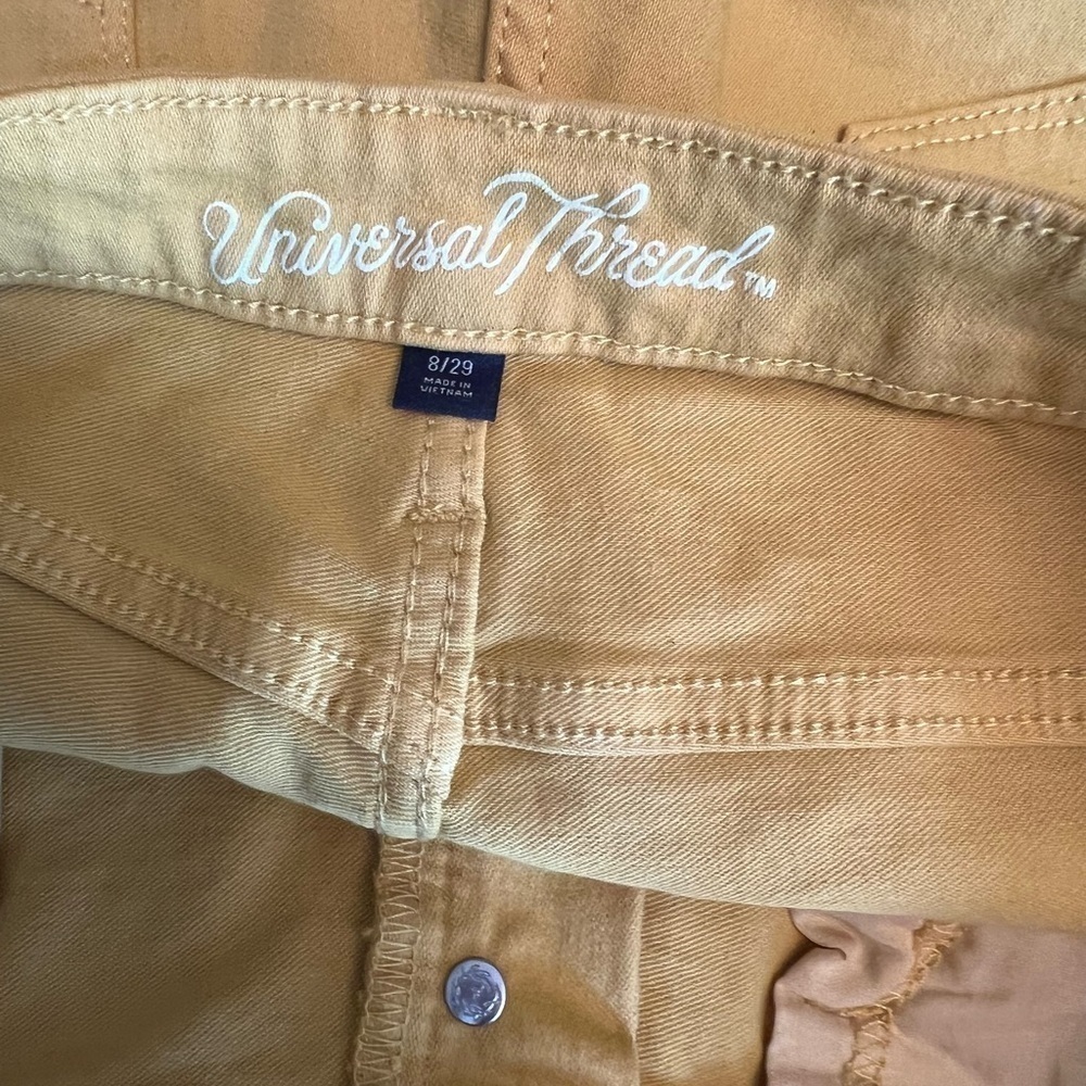 UNIVERSAL THREAD MUSTARD BUTTON FLY RAW HEM 8 - image 3